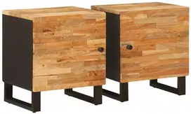 Šalia lovos spintelė 2 pcs Ruda 40 x 33 x 46 cm