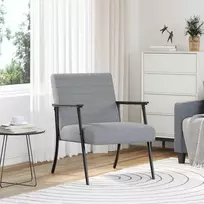 Fotelis krėslas Šviesiai pilka 59 x 75 x 78 cm audinys