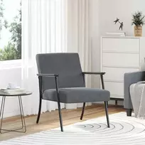 Fotelis krėslas Tamsiai pilka 59 x 75 x 78 cm Aksomas