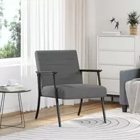 Fotelis krėslas Tamsiai pilka 59 x 75 x 78 cm audinys