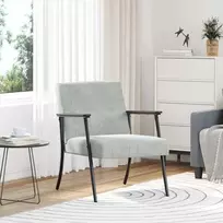 Fotelis krėslas Šviesiai pilka 59 x 75 x 78 cm Aksomas