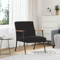 Fotelis krėslas Juoda Garbanotas vilnonis audinys