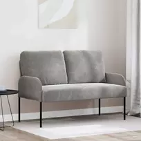 Sofa Sofos su pagalve 110cm Šviesiai pilka fanera