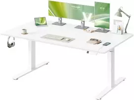 Songmics Reguliuojamo aukščio stalas 160 × 80 × 72-120 cm