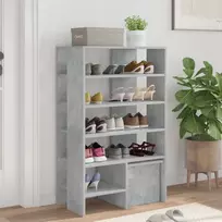 Batu skrynia su lentyna 2 pcs Betono pilka Apdirbta mediena