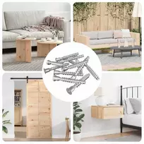 Confirmat varžtai 2500 pcs Sidabro Metalas