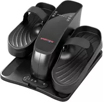 SPORTNOW Mini pedalo treniruoklis, 12 greičių, LED ekranas, nuotolinio valdymo pultelis, neslystantis, nešiojamas, metalas, plastikas, juodas