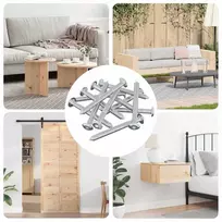 Varžtas 1600 pcs Sidabro M6 x 60 mm Plienas