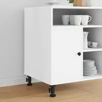 Baldų kojelės Reguliuojamas 2 pcs Juoda 46 x 46 x 128 mm PP