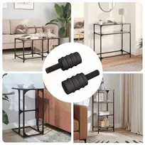 Atstumo varžtas 2 pcs Juoda M4 Guma ir plienas