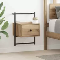 Šalia lovos spintelė 2 pcs Amatininkų ąžuolas 35 x 30 x 51 cm