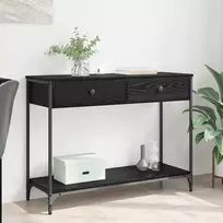 Konsolinis stalas su stalčių Juodas ąžuolas 100 x 34,5 x 75 cm