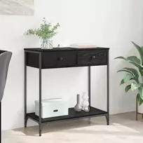 Konsolinis stalas su stalčių Juodas ąžuolas 75 x 34,5 x 75 cm