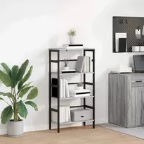 Knygų lentyna Pilkas Sonoma 60 x 29,5 x 115 cm Apdirbta mediena