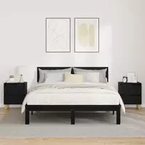 Lova spintelės su stalčių 2 pcs Juodas ąžuolas 40 x 35 x 50 cm