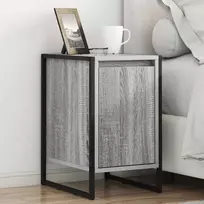 Naktinis staliukas 2 pcs Pilkas Sonoma 39,5 x 30 x 50 cm