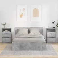 Naktiniai staliukai 2 pcs Betono pilka 40 x 30 x 467 cm