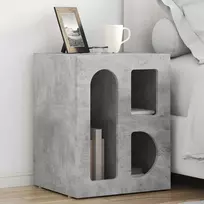 Naktinis staliukas 2 pcs Betono pilka 40 x 35 x 50 cm