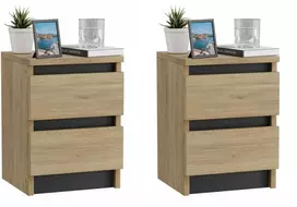 2-jų naktinių staliukų komplektas ComfortCove, rudas