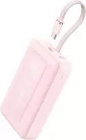 Anker Zolo 20 000 mAh 30 W nešiojamas powerbankas su integruotu USB‑C kabeliu, rožinis