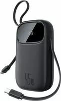 Baseus QPow3 išorinis powerbankas 20000 mAh, 45 W, su įmontuotais USB-C kabeliais