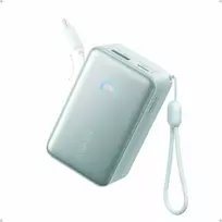 Anker Nano išorinis baterijos bankas 10000 mAh, 45 W su įtraukiamu 70 cm USB‑C kabeliu, žalias