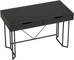 Aosom Kompiuterio stalas, 120x60x77 cm, juodas, mediena ir metalas