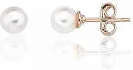 Auksiniai auskarai –pusetai - 4.5 mm. - 0.77 g.