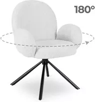 Fotelis Mikso Minkštas besisukantis svetainės krėslas MIKSO Modern pilkos spalvos