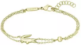 Lacoste Double auksinis-plated Crocodile bracelet 2040581