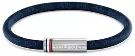 Tommy Hilfiger Mėlyna vyriška apyrankė iš dirbtinės odos su raštuota virvele 2790702