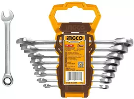 Ingco HKSPAR1082 Ratchet wrench CrMo 8-19mm 8pcs