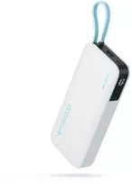 Cuktech CUKP200NGLLG 55W 20000mAh Powerbank with Built-in USB-C Cable - Baltas