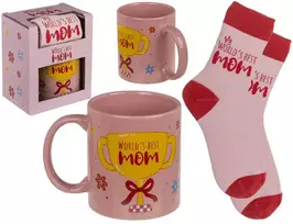 Puodelio ir kojinių rinkinys "World's Best Mom!"