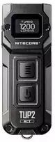 Nitecore TUP2 raktų pakabukas žibintuvėlis – 1 200 liumenų, įkraunamas per USB-C, OLED ekranas, aliuminio lydinys, atsparus purslams (IP54)