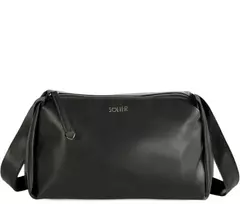 Women’s Leather Crossbody Bag with Adjustable Strap Solier FL48 Leona – Juodas