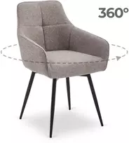 Fotelis Minkštas besisukantis svetainės krėslas LARISA Cappuccino Modern