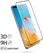„Crong 3D Armour Glass 9H“ viso ekrano grūdintas stiklas Huawei P40 Pro telefonui + montavimo rėmelis
