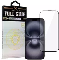 Topt Apsauginis stiklas HARD Full Glue 5D skirtas Apple iPhone 16 Plus Juodas