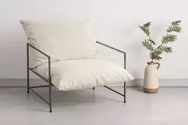 Sofa Venture Design Fotelis Sedalia 67x73 cm smėlio spalvos, metalinis rėmas