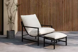 Sofa Venture Design Poilsio kėdė Corso juoda smėlio spalvos