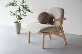 Sofa Venture Design Fotelis Rile 74x77x67 cm Smėlio spalvos