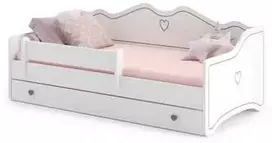 Luco Lova Emilija su stalčiumi ir čiužiniu 180x80 Pilka