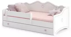 Luco Lova Emilija su stalčiumi ir čiužiniu 180x80 Rožinė