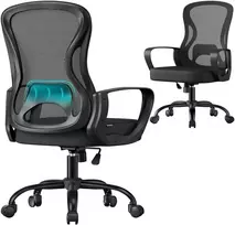 Songmics Biuro kėdė 63,5x58,5x94,5 cm Juoda