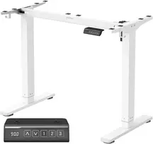 Songmics Reguliuojamo aukščio stalo rėmas 90-140x59,6x71-119 cm baltas plienas