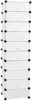 Songmics Batų stovas 43x31x173 cm Baltas Plastikas