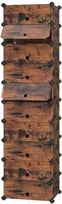 Songmics Batutės lentyna 43x31x173 cm Auksinė Juoda Plastikinė Saugykla