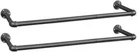 Songmics Drabužių stovas 92x30x7 cm Juodas plienas