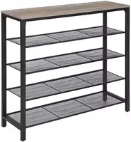Songmics Batų stovas 100x30x92,5 cm Juodas plienas